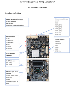 Módulo de Cámara IP CCTV OEM ODM GC4653+GK7205V300 1/<span class=keywords><strong>3</strong></span>" Starlight CMOS 4MP 2K 25fps H.265 H.264 WDR 3DNR Audio GB28181 RTSP API SDK - Product Image 4