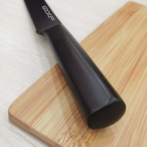 Xyj ensemble de couteaux de cuisine à manche creuse, outil noir enduit 6 pièces avec support de couteau magnétique - Product Image 5