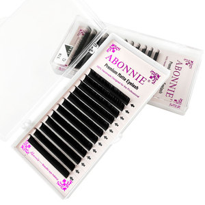 ขนตาปลอม Abonnie Premium Matte แบบด้าน ขนาด 8-15 มม. ธรรมชาติ นุ่ม ทำด้วยมือ สำหรับมืออาชีพ - Product Image 1