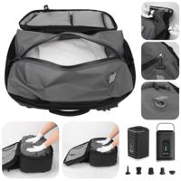 Sac à dos de voyage extensible avec compression par airbag, sacoche pour ordinateur portable étanche pour les affaires modernes