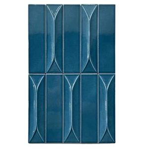 <span class=keywords><strong>Piastrelle</strong></span> da Rivestimento 3D Rettangolari Lucide Blu in Argilla Fatta a Mano per Arredo <span class=keywords><strong>Bagno</strong></span> e Cucina - Product Image 3