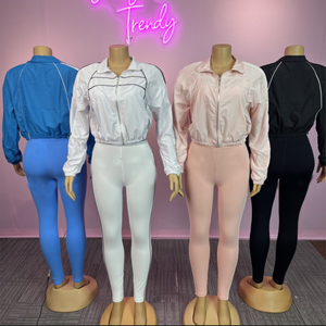 Giacca felpa con cerniera attiva Patchwork Set da donna giacca + reggiseno + <span class=keywords><strong>pantaloni</strong></span> <span class=keywords><strong>lunghi</strong></span> 2025 completo sportivo a tre pezzi - Product Image 3