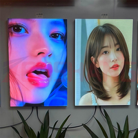 Kotak lampu Led magnetik poster film LED iklan dalam ruangan kustom bingkai alumunium ramping Led kotak lampu tampilan layar