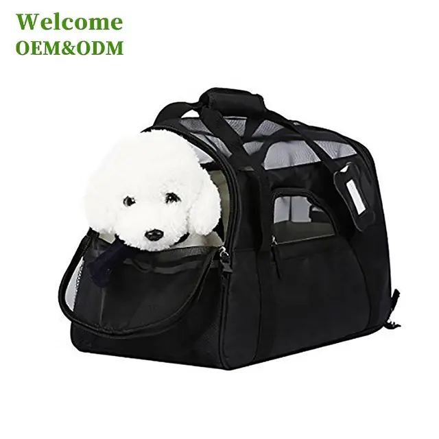 BSCI ISO LVMH Factory and dog carry on bags KID black washable and foldable Animal dog cat carrying bag