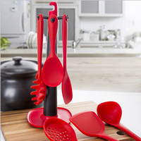 Offre Spéciale Non toxique 7 pièces outils de cuisine en Silicone de qualité alimentaire ensemble d'ustensiles de cuisine accessoires pour produits de maison de cuisine