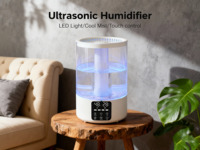 Humidificateur ultrasonique à brume froide électrique 5L, diffuseur, désinfection, aromathérapie, commande tactile, portable, en plastique, LED, pour la maison