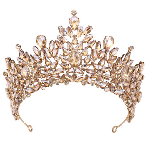 Diadème de cristal, Couronne de mariée, Couronne de princesse, Diadème de Quinceañera, Bandeau de cheveux pour concours de beauté et bal de promo, Ornements et accessoires - Product Image 4