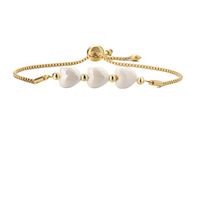 Bracelet Coeur Minimaliste Tendance en Coquillage et Pierre Naturelle pour Femme – Design Exquis, Cadeau Idéal pour Amies, Vente en Gros