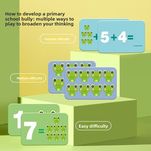 Jouet d'équilibre numérique en plastique en forme <span class=keywords><strong>de</strong></span> grenouille pour enfants <span class=keywords><strong>de</strong></span> 4 à 6 ans, éducation préscolaire, addition, soustraction, apprentissage précoce - Product Image 4
