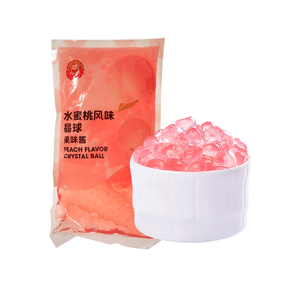 1 кг, оптовая продажа, Тайвань, ароматизатор персика Kanten, агар, желе Boba, кристалл Boba для Пузырькового чая