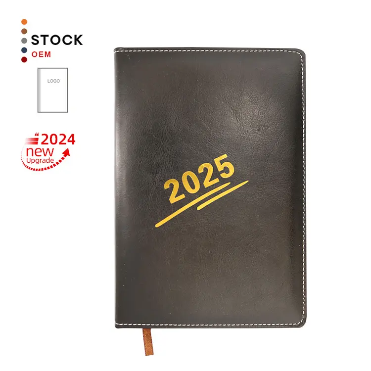 2024 Anpassung Druck Logo individueller Druck Leinen Hardcover Stoff Notizbuch