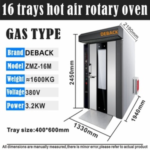 /Gas/Diesel Rotary Rack Oven Customized High Quality 12/16/ 32/64 Trays Industrial Bakery Rotary Oven DK-Z16M 16 Trays Hot Air R - Product Image 1