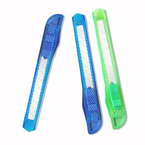 <span class=keywords><strong>Petit</strong></span> 9Mm Transparent En Plastique Art Artisanat Passe-Temps Bureau Papier Peint Cutter <span class=keywords><strong>Couteau</strong></span> Utilitaire pour Papier Échantillon Gratuit - Product Image 1