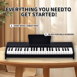 Piano Digital Creativo para Niños, Personalizado de Fábrica, Mini <span class=keywords><strong>Teclado</strong></span> de <span class=keywords><strong>49</strong></span> <span class=keywords><strong>Teclas</strong></span> con Acción de Martillo, Caja de Madera Sólida, Pantalla Digital, Multifunción - Product Image 2