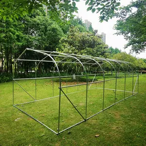 Walk-in High Tunnel Green Plant Grow Tent Uv Protection Galvanized Tube Pointed Greenhouse