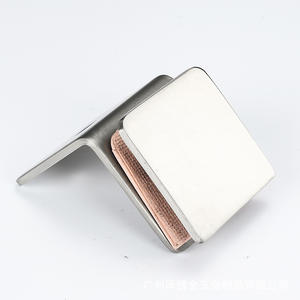 Support mural fixe moderne en acier inoxydable 304 avec coin carré <span class=keywords><strong>Clip</strong></span> <span class=keywords><strong>pour</strong></span> porte en <span class=keywords><strong>verre</strong></span> à 90 degrés Accessoires durables <span class=keywords><strong>pour</strong></span> porte de salle de bain et fenêtre - Product Image 3