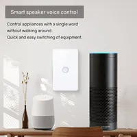 TYSH Zigbee Interrupteur Tactile Mural Intelligent en Verre Trempé 1/2/3/4 Voies avec Télécommande Tuya, Compatible Google Alexa