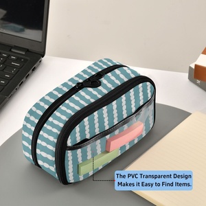 Estuche de Papelería Hawaiano de 2 Compartimentos, Organizador de Almacenamiento con Diseño de Corona de Flores, Estuche Escolar para Adolescentes, Organizador de Caja, Estuche para Lápices para Niñas - Product Image 6