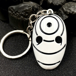 Nouveau Pendentif Collier et <span class=keywords><strong>Porte</strong></span>-clés Spirale 3D en Métal, Inspiré de l'Anime, avec Emblème Créatif Blanc - Product Image 1