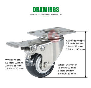 Giant Deer Korrosions beständige 40mm 50mm 63mm Deckplatte Edelstahl gießer Edelstahl PVC-Rolle - Product Image 2