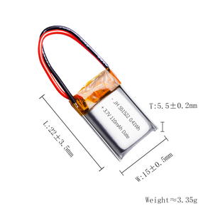 Batería de estado sólido con bolsa personalizada 551522 3,7 V 110mAh para reloj y dispositivo bucal de cuidado personal sónico-Marca JH 12 meses de garantía - Product Image 6