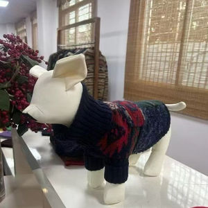 Suéter de Perro Tejido a Máquina de Lana/Cachemira, Cálido, Transpirable, Informal, con Cuello Alto, para Invierno - Product Image 1