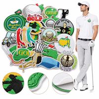 Lot de patchs brodés thermocollants et à coudre pour golfeurs, motifs mignons de clubs de golf, balles, tees, greens, chariots et sacs de golf