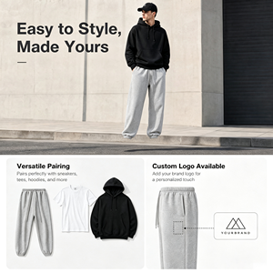 <span class=keywords><strong>Pantaloni</strong></span> da <span class=keywords><strong>uomo</strong></span> in maglia grigia a vita media, spessi e con caduta fluida, modello dritto, all'ingrosso - Product Image 6