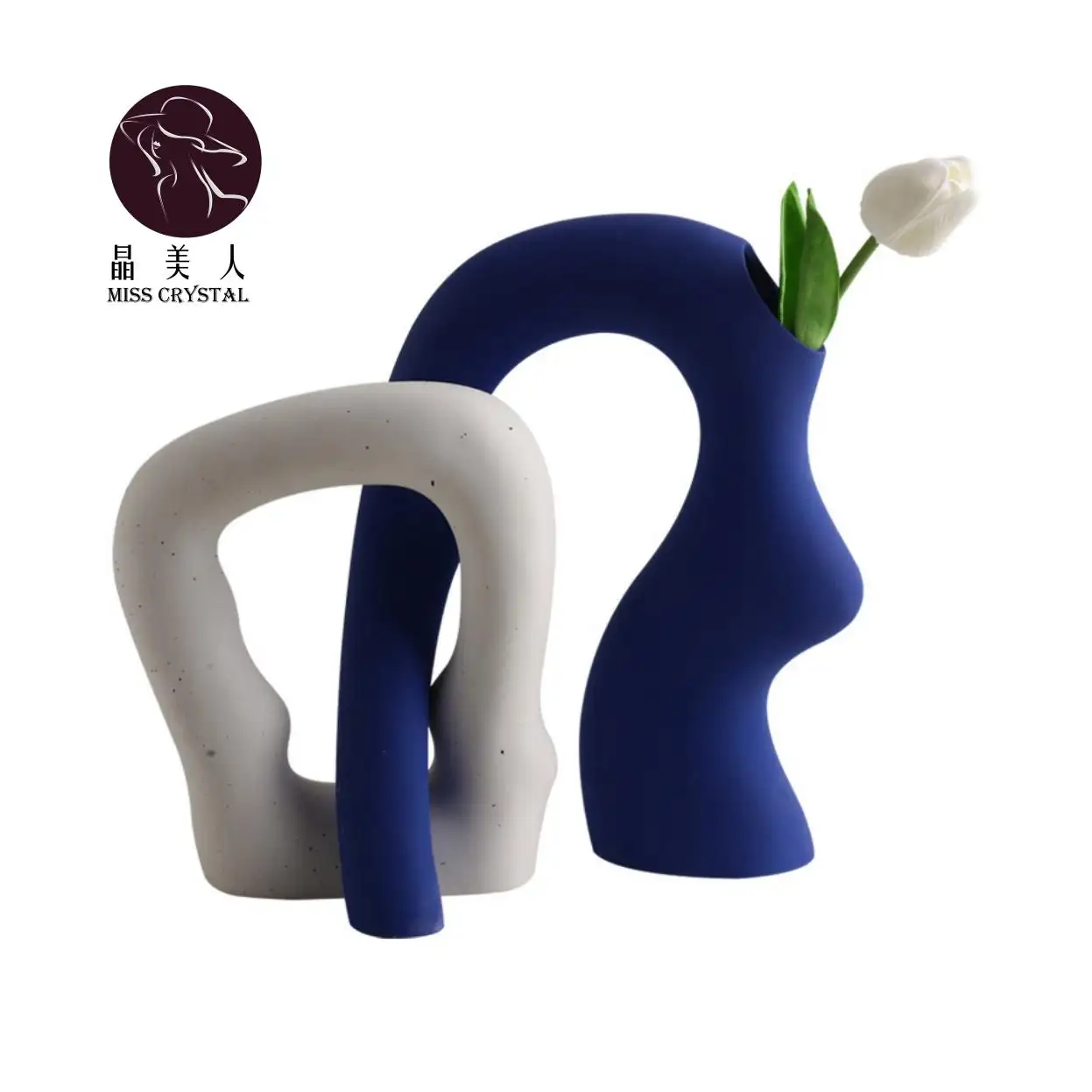 लक्जरी मिट्टी के नॉर्डिक सजावट Vases के आंतरिक सामान विशेष आकार गहने फूलदान सेट 2