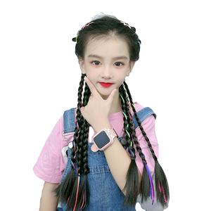 1 pezzo fai da te parrucca capelli colorati capelli ricci ondulati parrucche per le bambine colorato capelli Extension parrucca coda di cavallo - Product Image 5