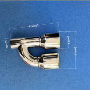 89mm H Style Double Sortie Voiture Silencieux D'échappement Tuyau De Queue De Voiture Gorge <span class=keywords><strong>Mercedes</strong></span> Embouts D'échappement - Product Image 2