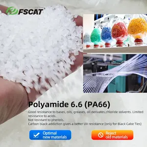 Fscat China Supplier Nylon 66 Pa 66 Material Plastic Nylon Cable Tie Supplier Cable Clamp Strap Wraps