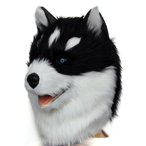 Máscara de Cabeza de <span class=keywords><strong>Husky</strong></span> para Mascotas, Máscara Realista de Animal de Cabeza Completa, Disfraz Peludo para Perros, Cosplay para Halloween, Carnaval y Fiestas - Product Image 2