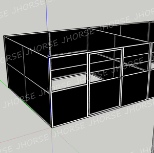 호주 표준 말 안정 고품질 최고 가격 인기 휴대용 HDPE 말 마구간 임시 마구간 지붕 - Product Image 2