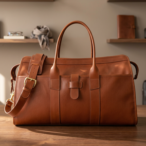 Sacs à main en cuir B S International, brodés, authentiques, vintage, légers, durables, portables, grande capacité, sacs de voyage - Product Image 1