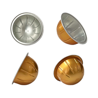 Capsule de café réutilisable Vertuo 40 ml en PET écologique avec capuchon en aluminium pour café moulu
