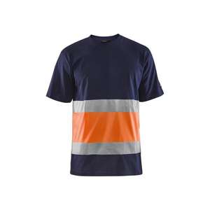 Blaklader-338710308853XL เสื้อยืด Hi-Vis สีน้ำเงินเข้ม/สีส้ม-EAN 7330509616277ชุดทำงาน HI-VIS - Product Image 1