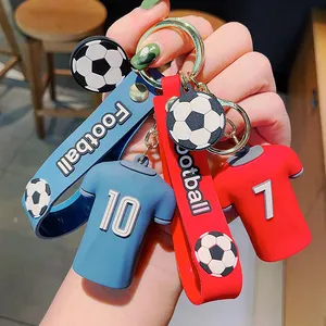 Creative Cute Football Jersey Keychains Gift Custom Car Pendant Accessories Soccer Jersey Key Chain Wholesale