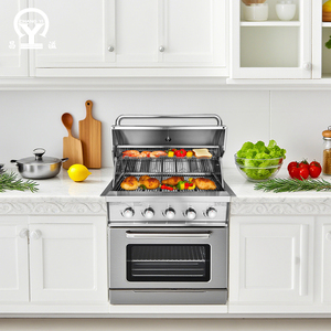 Nuovo Arrivo: Barbecue a Gas da Incasso a 5 Bruciatori in Acciaio per Cucina Esterna e Interna, con Funzione Affumicatore - Product Image 2