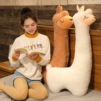 Peluche géante personnalisée en forme d'alpaga, super douce, en coton PP, oreiller pour dormir, poupée mouton à enrouler autour des jambes