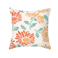 Nouvelle Housse de Coussin en Velours Microfibre à Imprimé Floral Géométrique 2026, Douce et Effet Peau de Pêche, pour Canapé et Décoration de Chambre