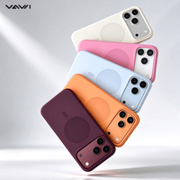 Coque arrière magnétique en silicone liquide VAWI S144 pour iPhone 16 17 18 Pro et Pro Max 2,55 mm, finition mate, OEM ODM, fourniture en marque privée
