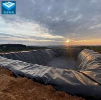Bâche en PEHD noire 1,0 mm, 2,0 mm pour bassin à poissons et décharge sanitaire