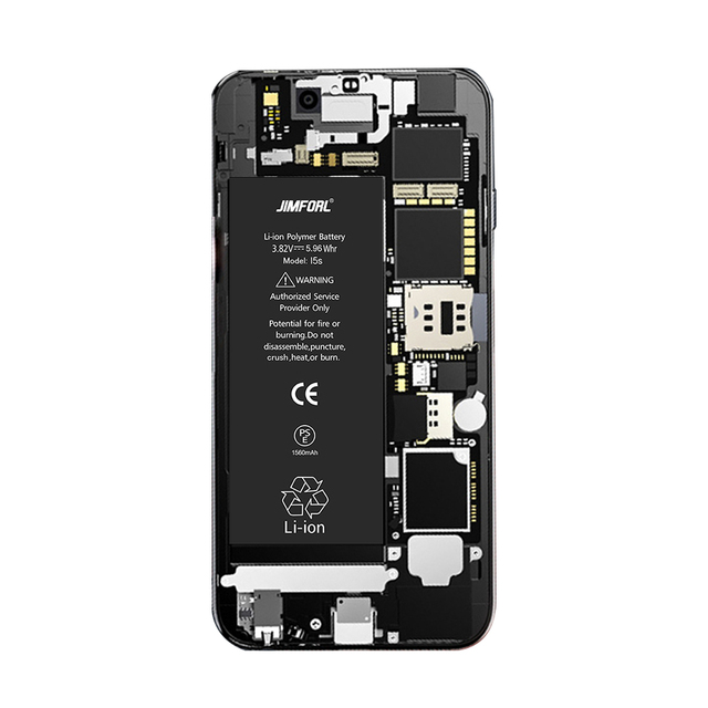JIMORL Brand Replacement 5s Battery with PSE CE FCC ROHS Certifications New Lithium Battery for iPhone 5s Mobile Phone Use