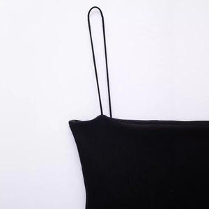 Vente en gros directe Robe moulante sexy unie à fines bretelles pour femme Tendance - Product Image 4
