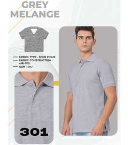 Spun Pique Fabric T Shirt For Men 240 GSM Air <b>Tex</b> Construction Soft Breathable Comfortable Fit Casual And Outdoor Tee - Product Image 4