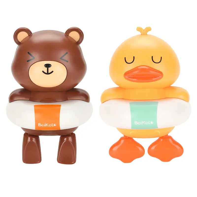 Bebek banyo oyuncakları rüzgar up ördek yavrusu bebek banyo yüzme hayvan çocuk clockwork oyuncaklar