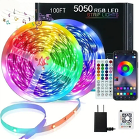 Bande lumineuse LED RGB 24V intelligente à synchronisation musicale, changement de couleur, contrôle par télécommande et application, pour la décoration de chambre, maison et fêtes