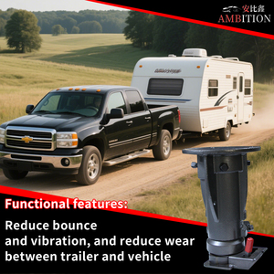 AMBITION Trailer Parts Adjustable Cushion Rv 5th Wheel Gooseneck Adapter 12 Inch-16 Inch for Car Box Rv Fifth Wheel Hitch - Product Image 5