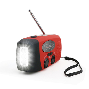 Nâng Cấp 2000MAh Xách Tay Năng Lượng Mặt Trời Powered Đài Phát Thanh Khẩn Cấp Hand Crank AM/FM Noaa Đèn Pin Internet Đài Phát Thanh Chức Năng Bền Nhựa - Product Image 2